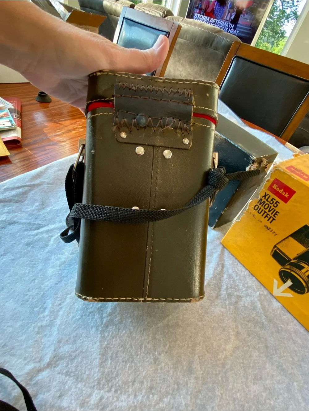 Vintage Kodak Black and Silver XL55 Movie Outfit Camera & Case